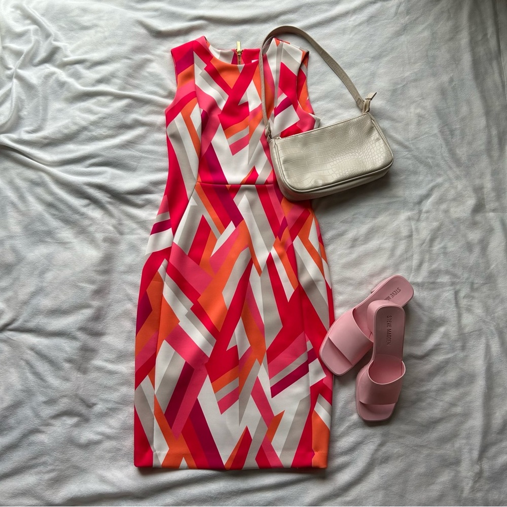 NWT Geometric Calvin Klein Dress